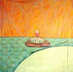 "Fisher". Paper, pastel, gouache. 59x59