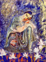 Pending for Krishna. Paper, water colors, gouache. 35x47. 2000