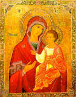 "Iverskaya". Icon of the Virgin 14095.  Wood, levkas, egg tempera. The Transfiguration church (Ekaterinburg)