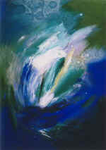 "Blue Sea", canvas, oil, 8460, 1999.