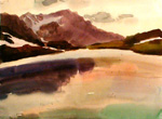 " Mountain lake". 1984. Aquarelle.