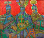 The three warrious. 1994. 130x112. Canvas., oil.